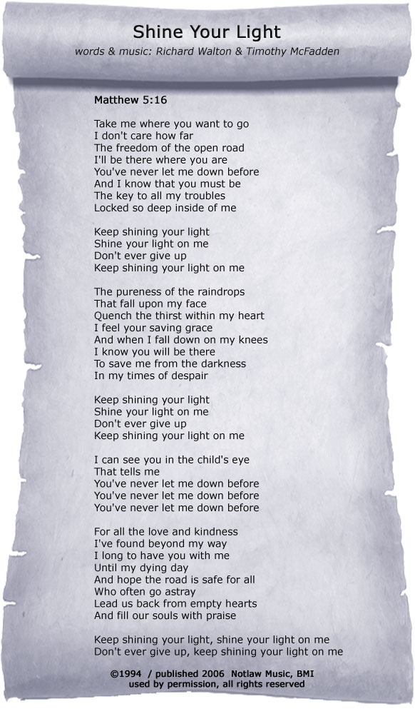 Shine Your Light Lyrics